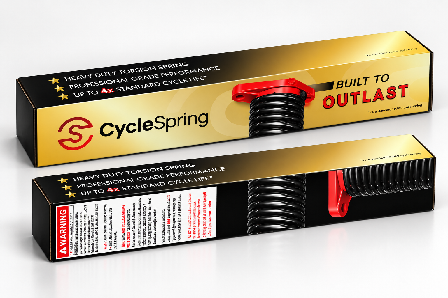 CycleSpring springs packed in branded retail cartons